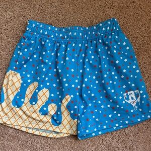 Baseball 101 royal blue ice cream drip shorts